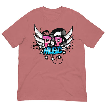 camiseta pop music malva