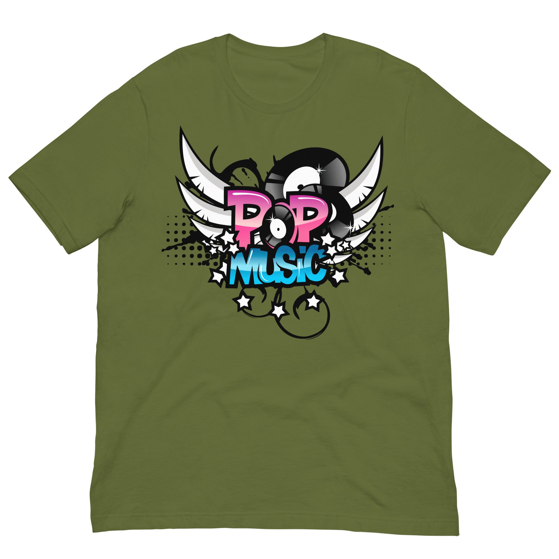 camiseta pop music verde botella