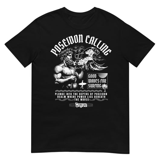 camiseta poseidon surf negra