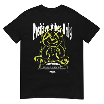 camiseta positive vibes only teddy bear siempre original urban en color negro