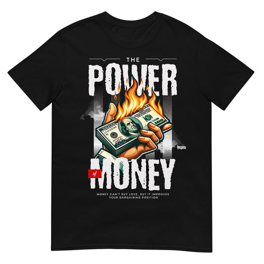 camiseta the power of money dinero urbana negra