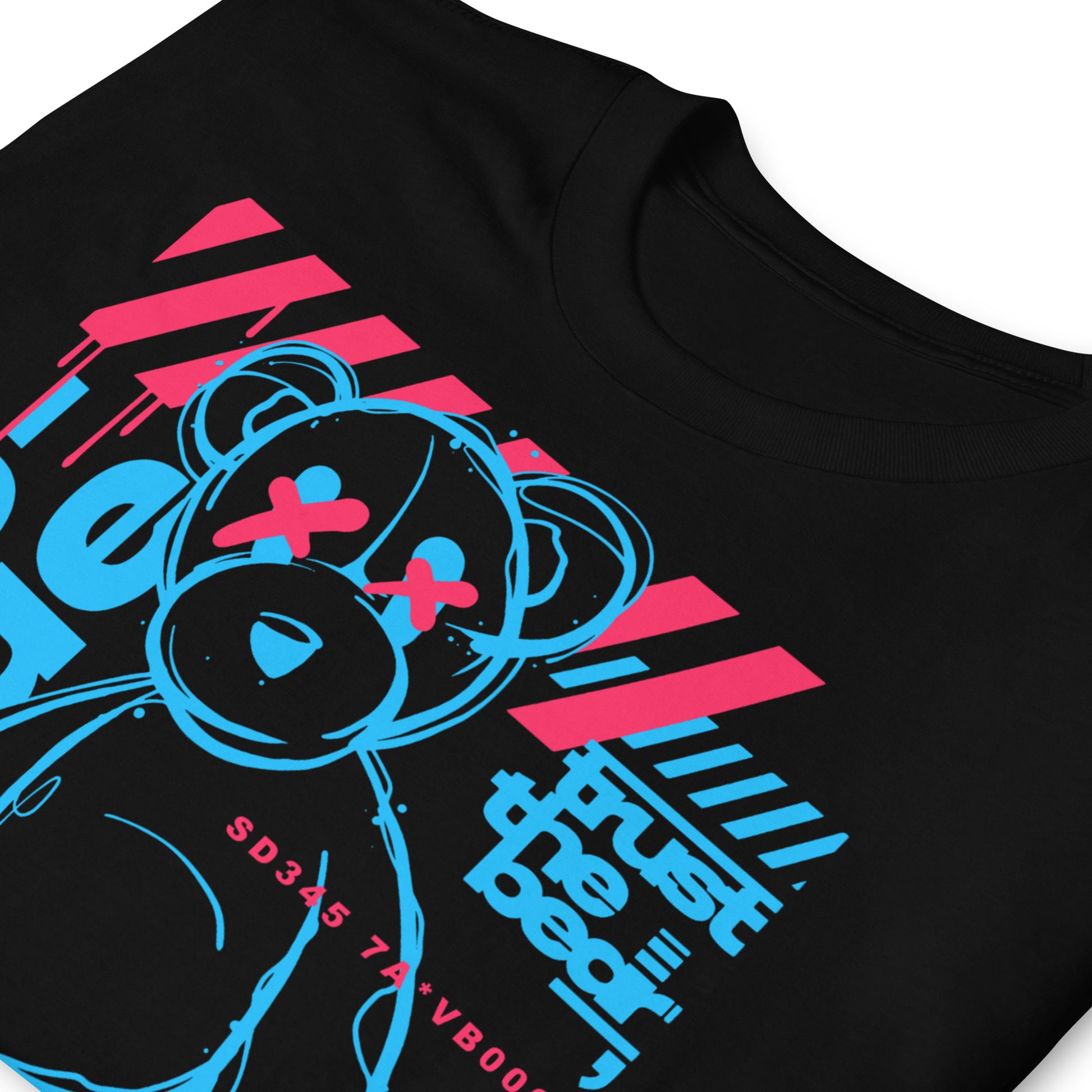 detalle de camiseta pro-logue teddy bear siempre original urban en color negro