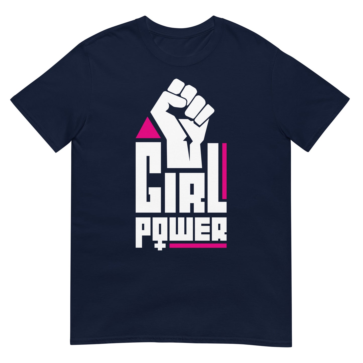camiseta puno feminista girl power azul marino