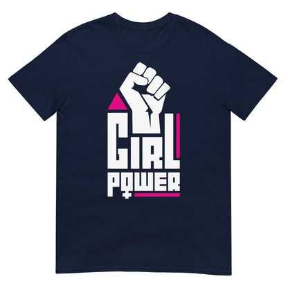 camiseta puno feminista girl power azul marino