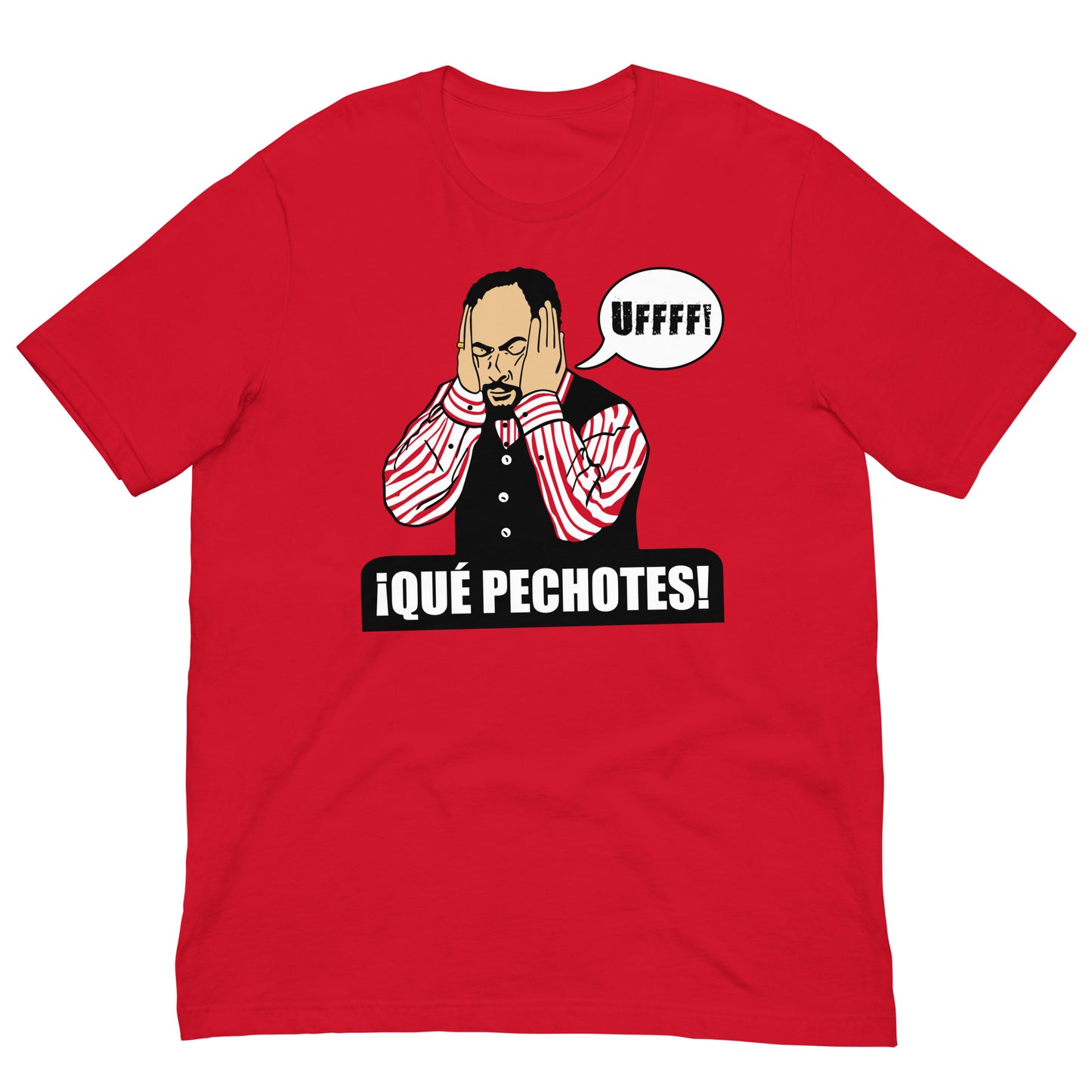 camiseta que pechotes de antonio recio de la que se avecina en color rojo