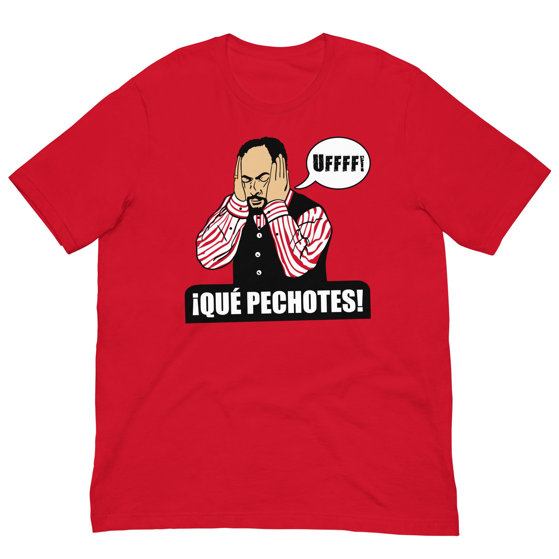 camiseta que pechotes de antonio recio de la que se avecina en color rojo