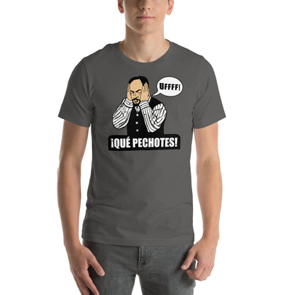 hombre con camiseta que pechotes de antonio recio de la que se avecina en color gris