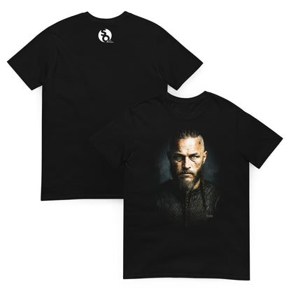 camiseta ragnar lodbrok vikings delante y detras negra