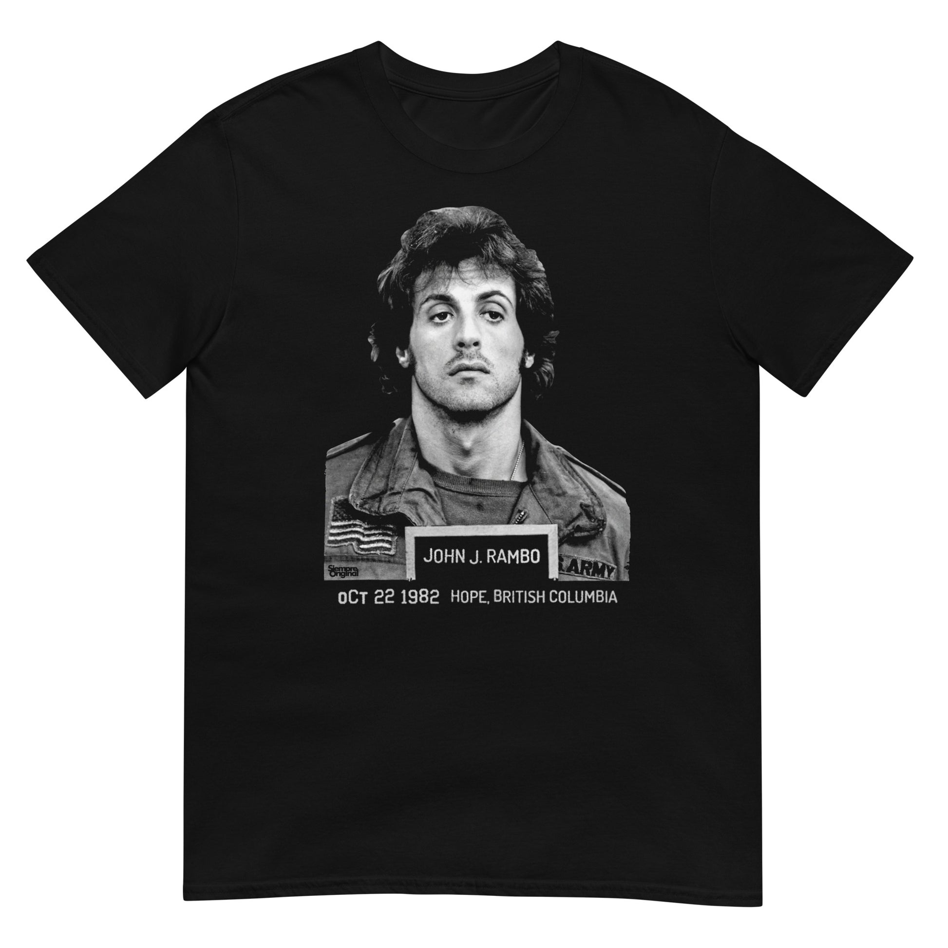 camiseta rambo foto prision first blood negra