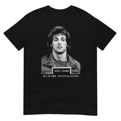 camiseta rambo foto prision first blood negra