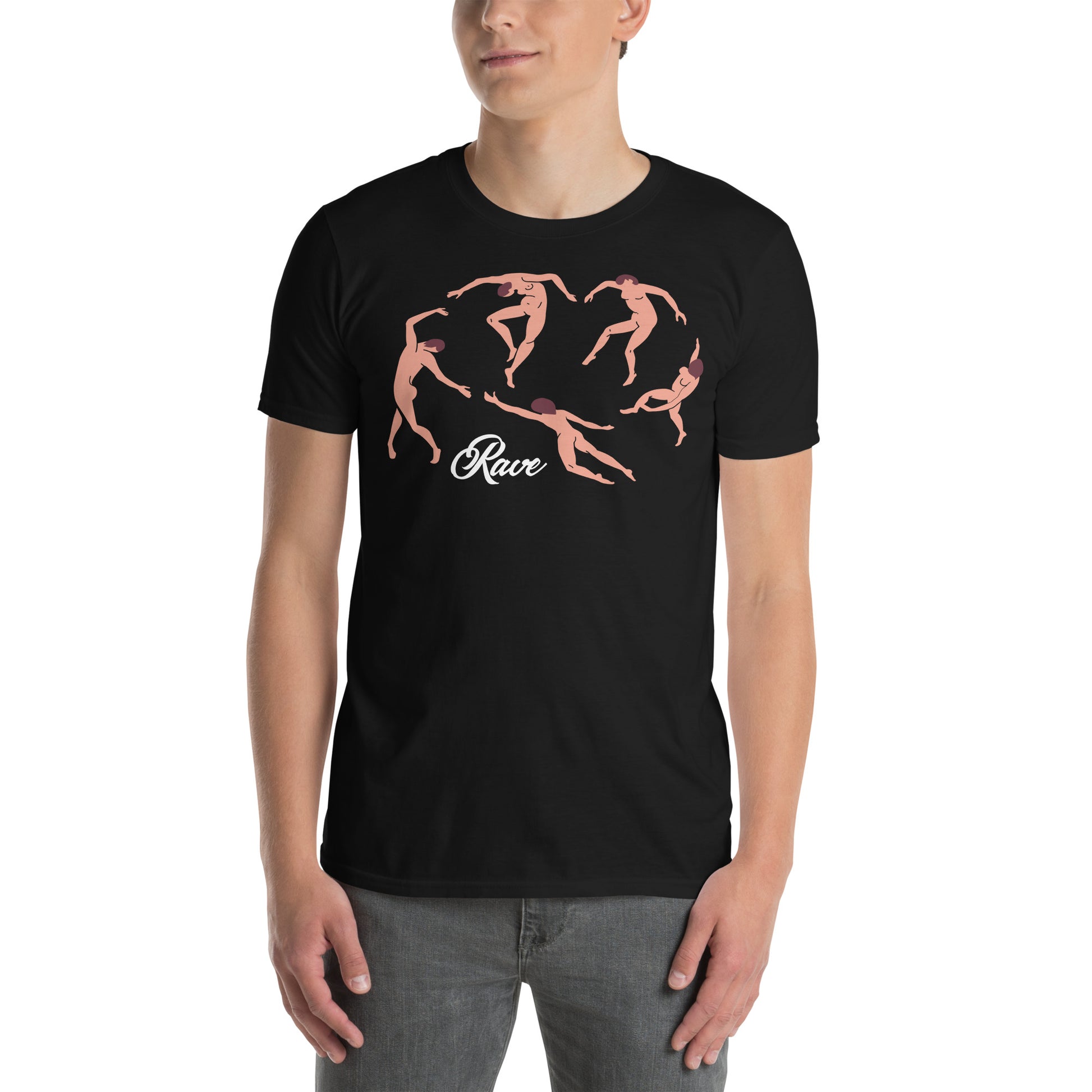 hombre con camiseta rave la danza matisse en color negro