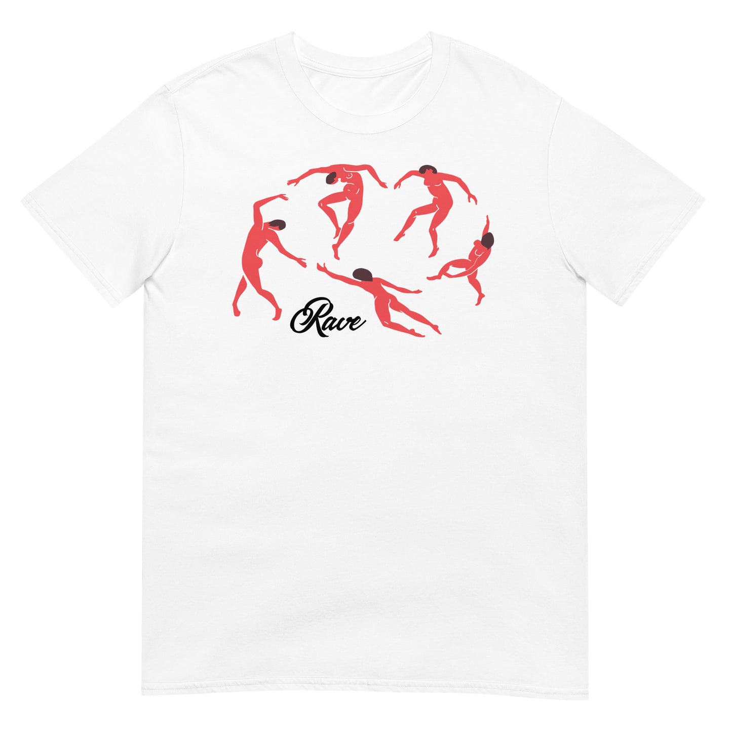 camiseta rave minimalista la danza matisse blanca