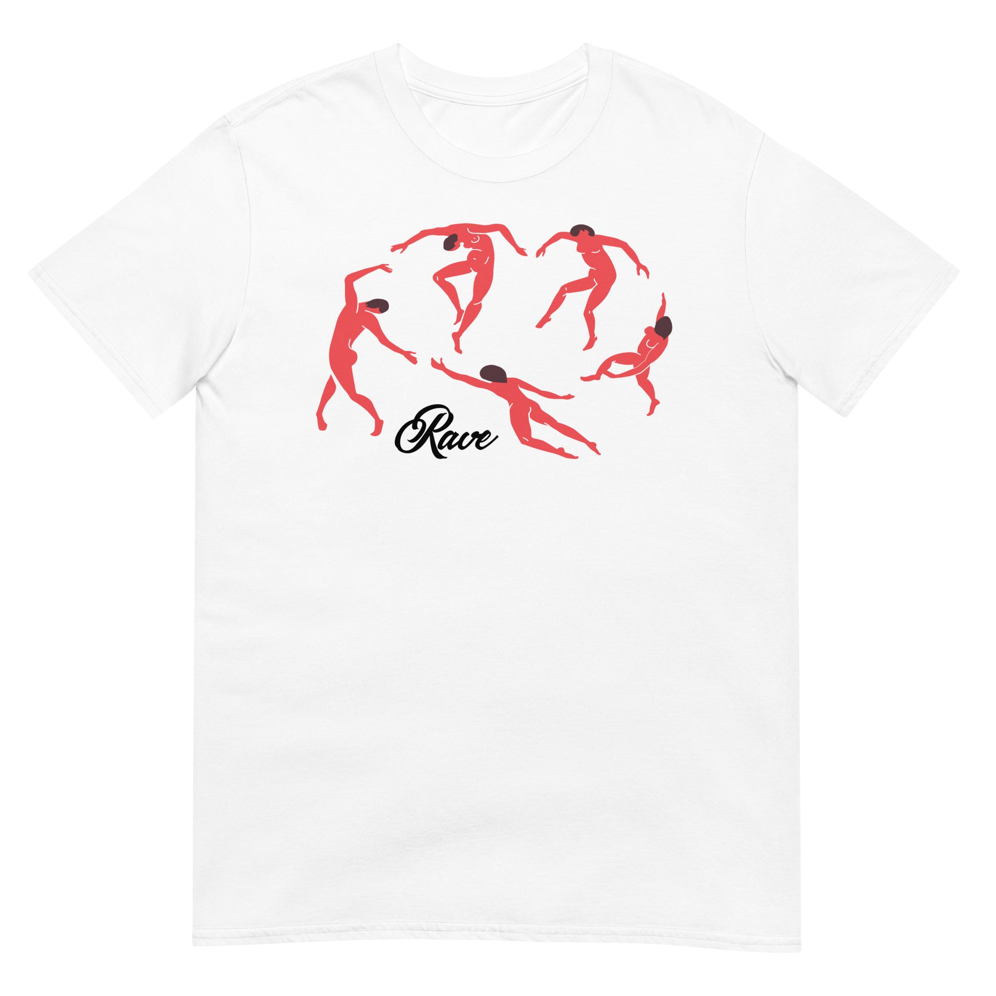 camiseta rave minimalista la danza matisse blanca