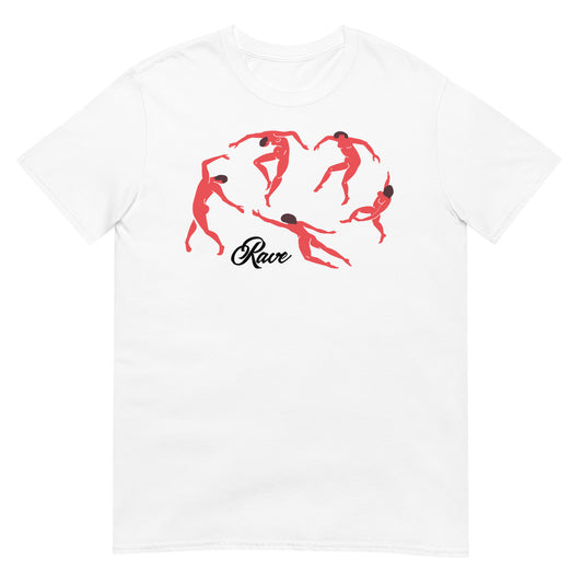 camiseta rave minimalista la danza matisse blanca