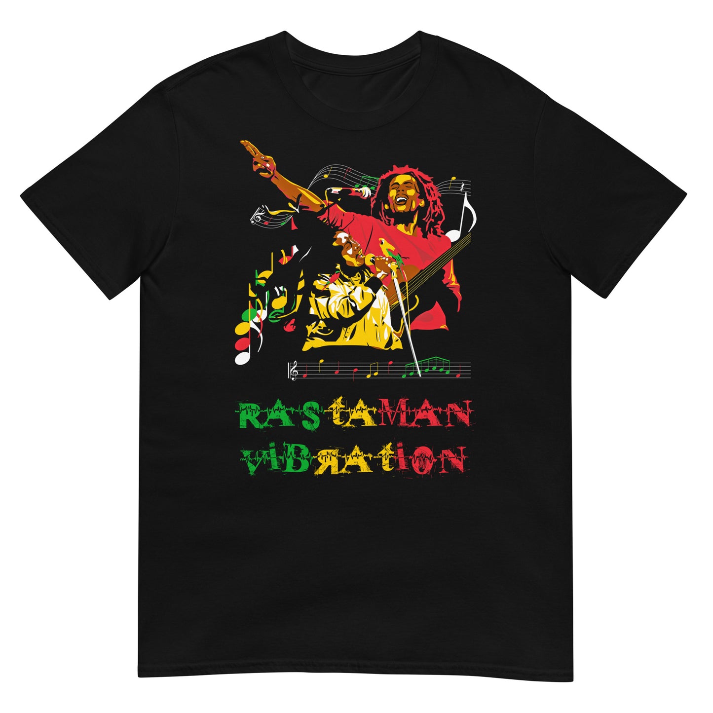 camiseta reggae rasta bob marley negra