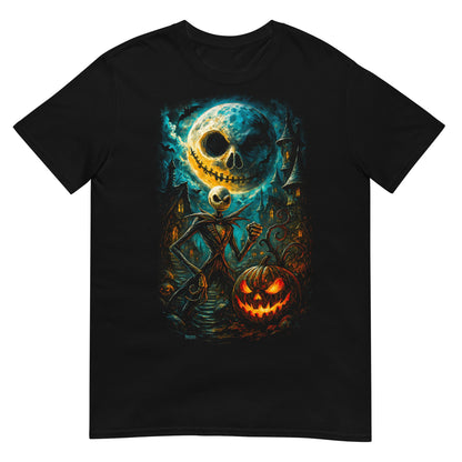Camiseta negra inspirada en Jack Skellington y Pesadilla antes de Navidad