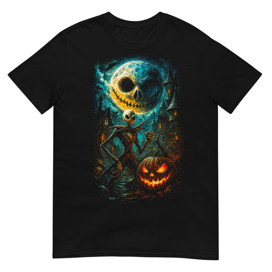 Camiseta negra inspirada en Jack Skellington y Pesadilla antes de Navidad