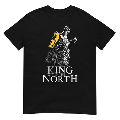 camiseta rey en el norte lobo juego de tronos game of thrones en color negro