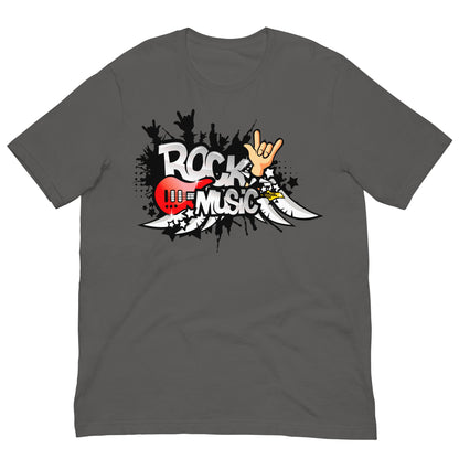 camiseta rock music gris