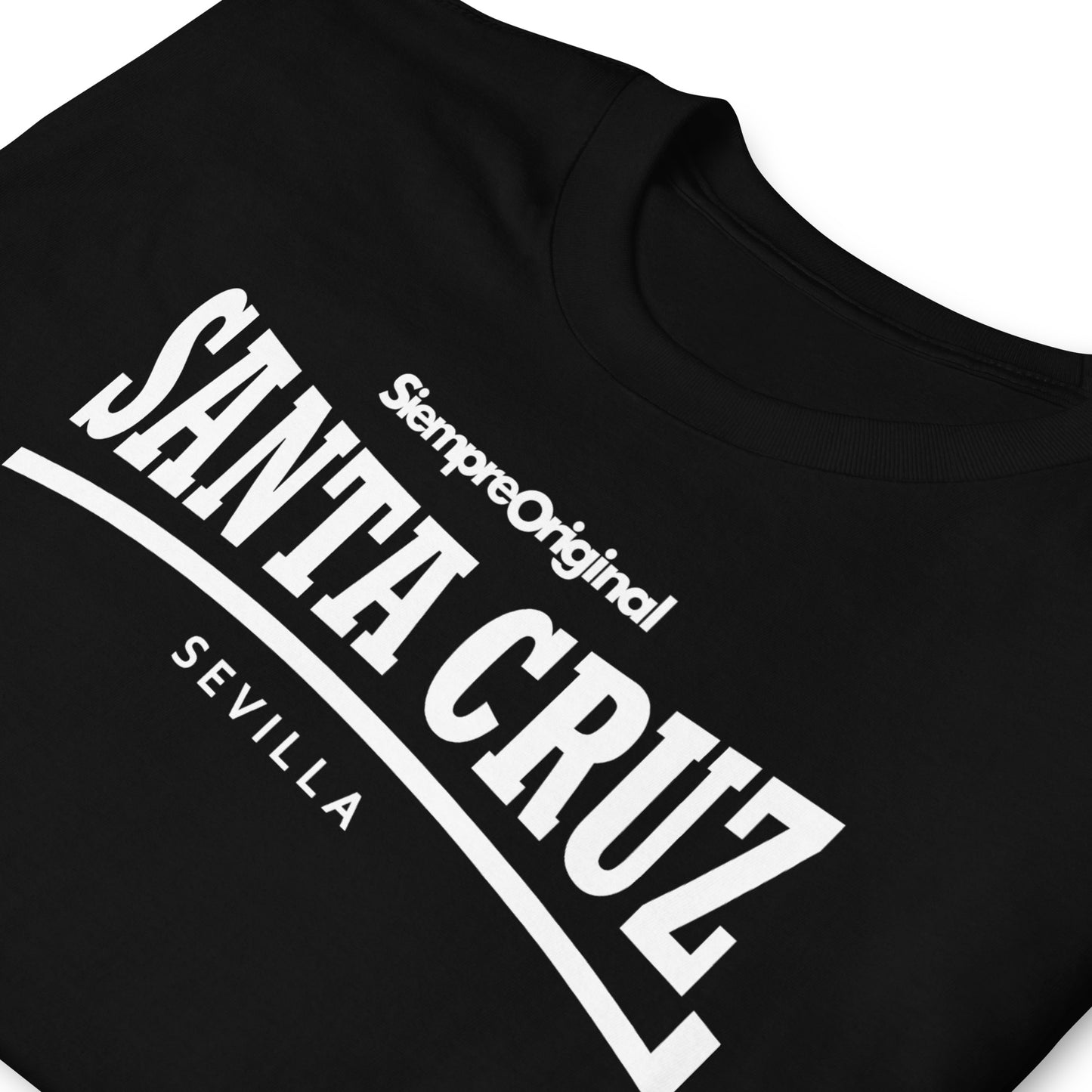 detalle de camiseta santa cruz sevilla barrio negra