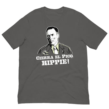 camiseta el sargento de hierro cierra el pico hippie gris
