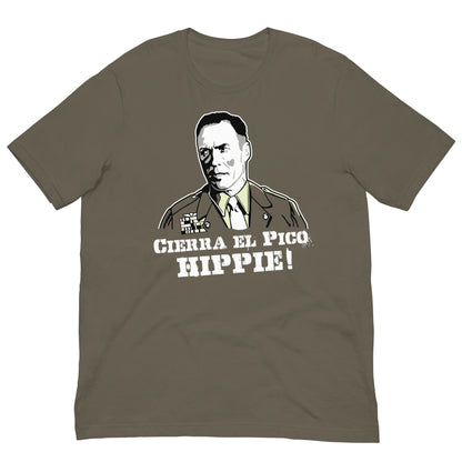 camiseta el sargento de hierro cierra el pico hippie verde militar