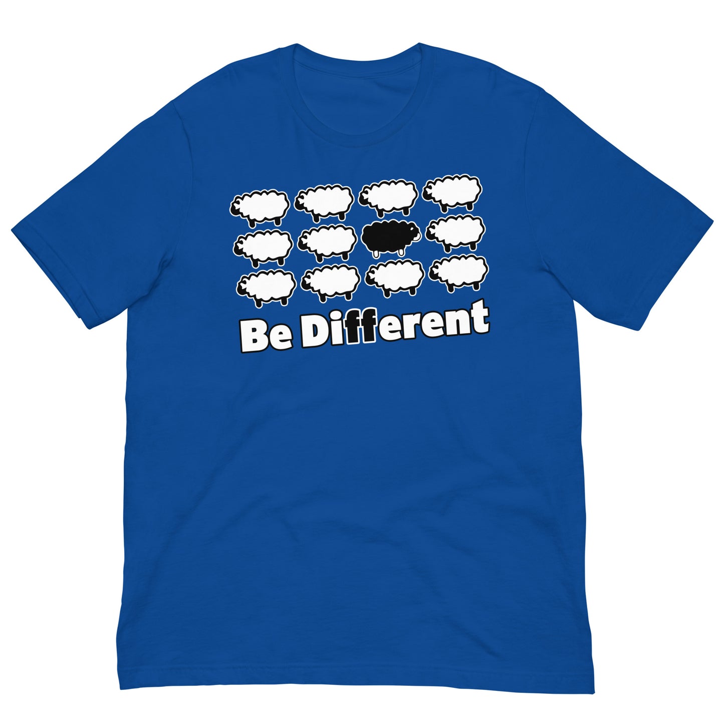 camiseta se diferente oveja negra azul royal