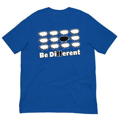 camiseta se diferente oveja negra azul royal