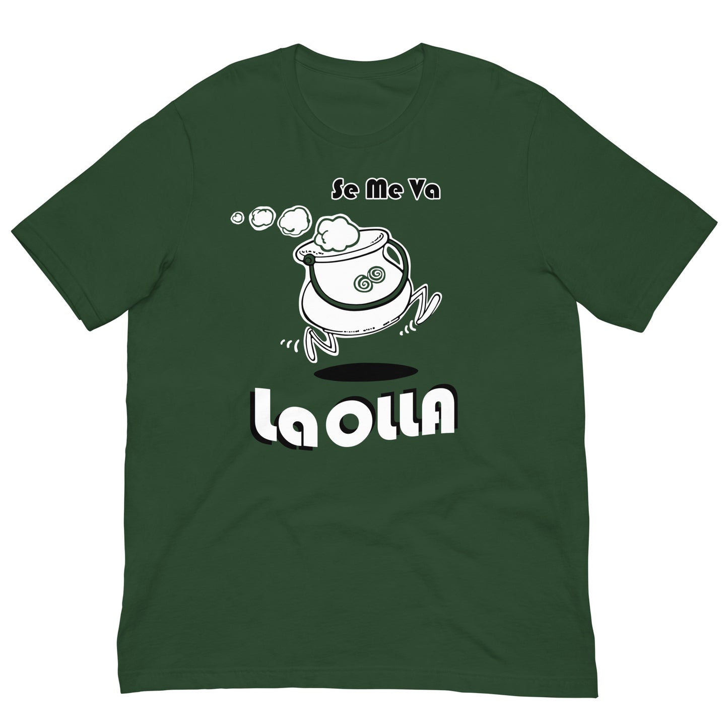 camiseta se me va la olla verde botella