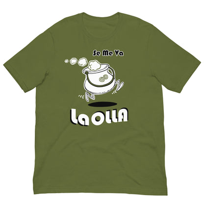 camiseta se me va la olla verde oliva