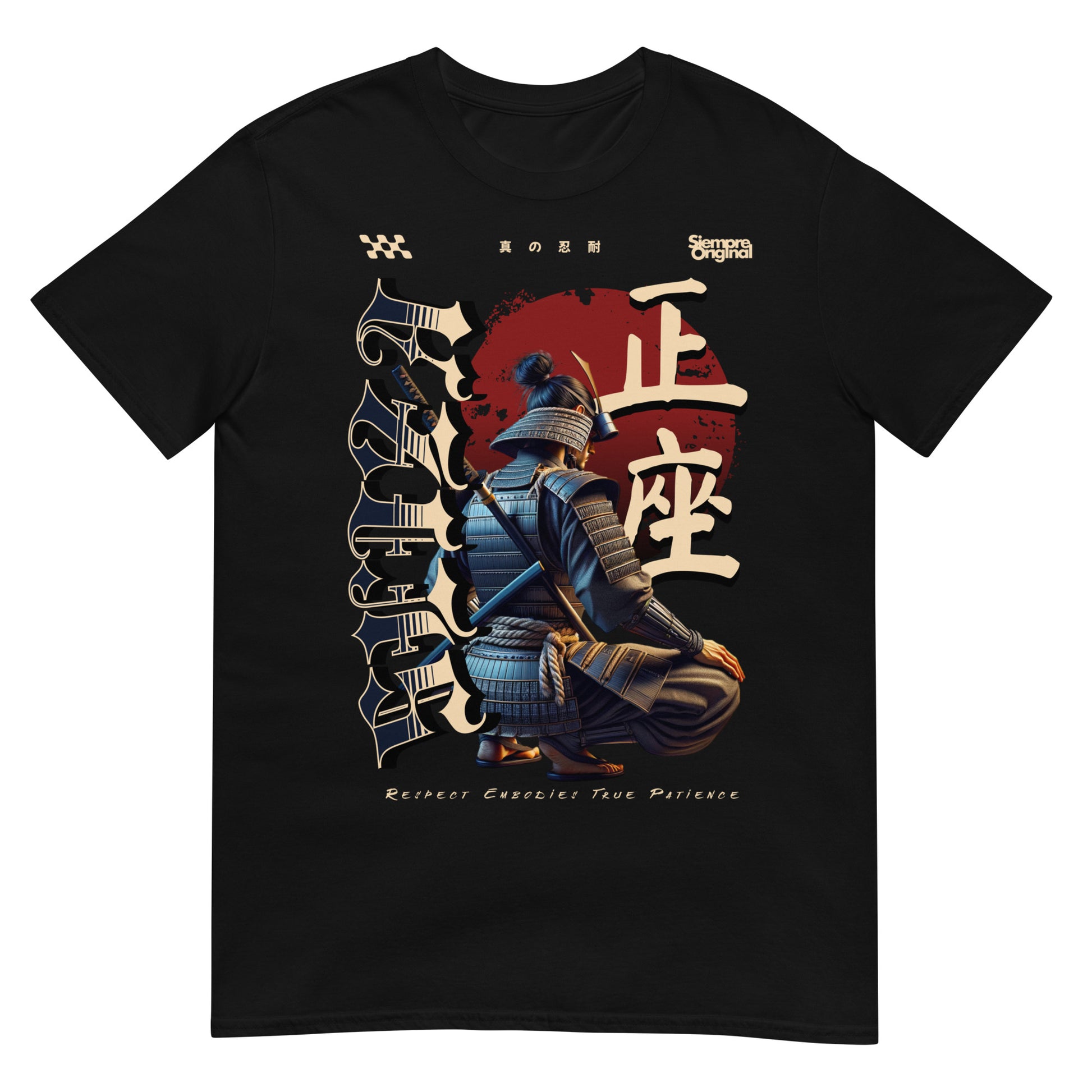 camiseta seiza samurai siempre original urban en color negro