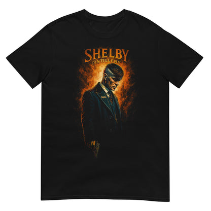 camiseta peaky blinders shelby distillery negra