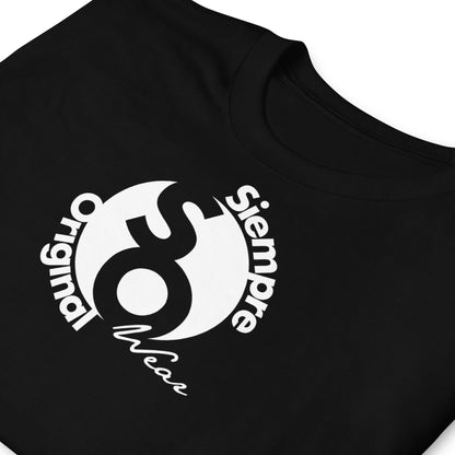 detalle de camiseta siempre original so wear en color negro