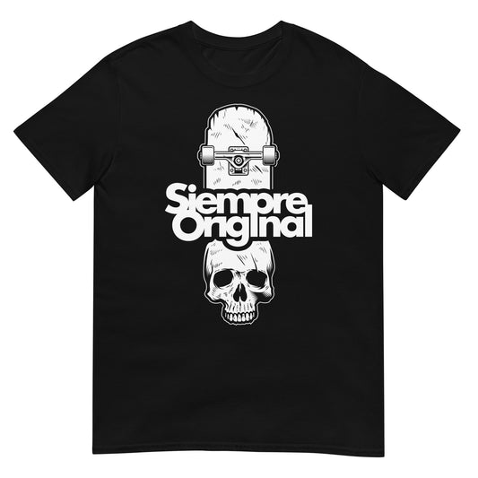 camiseta skate or die calavera negro