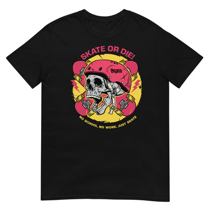 camiseta skate or die urban negra