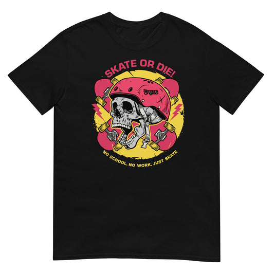 camiseta skate or die urban negra