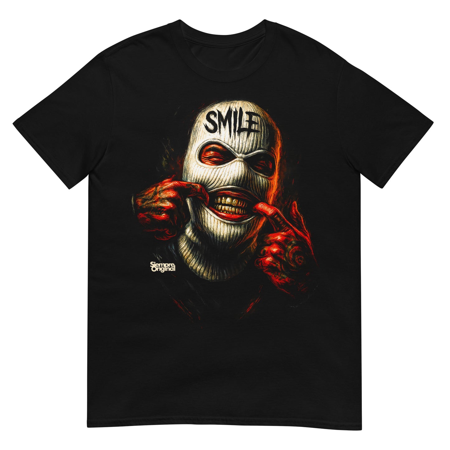 camiseta smile mask urbanwear negra