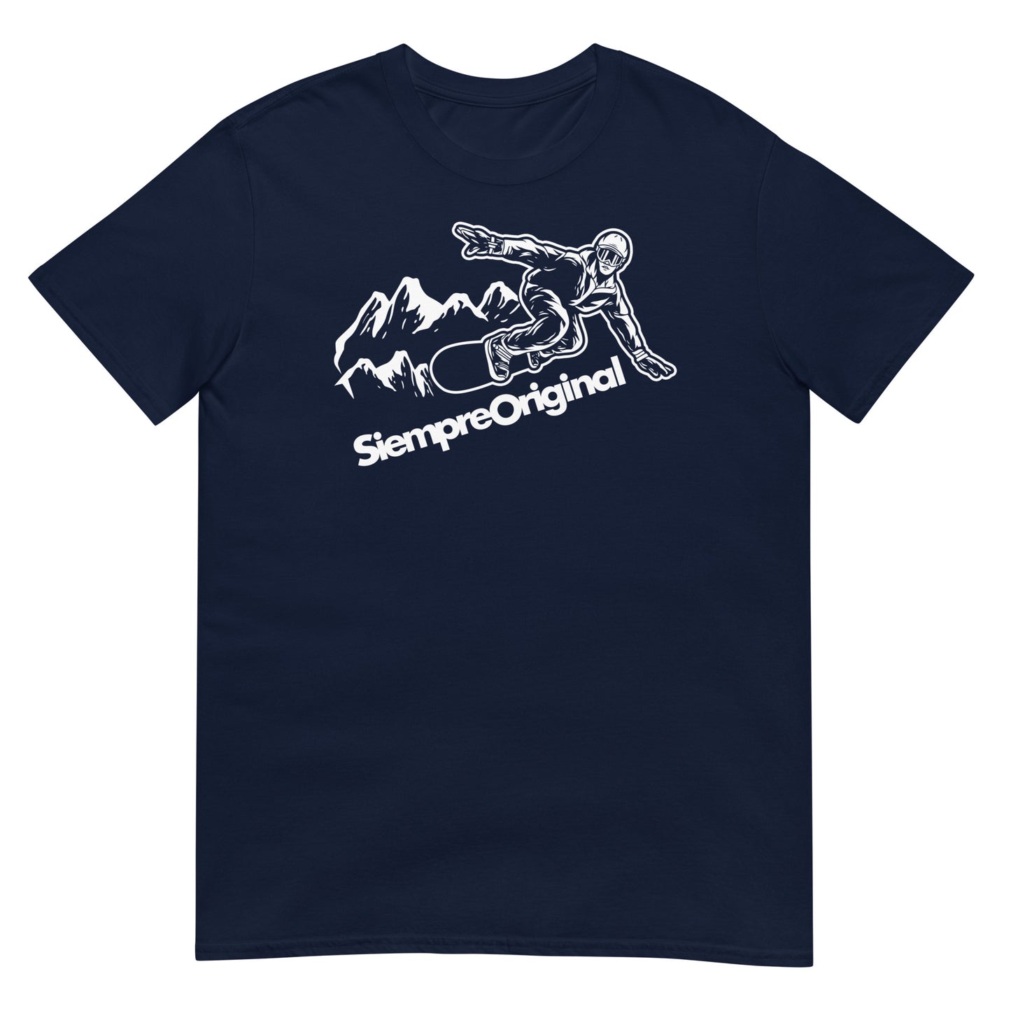 camiseta snowboard montana azul marino
