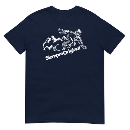 camiseta snowboard montana azul marino