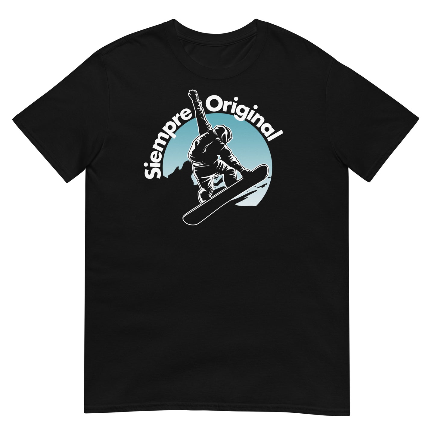 camiseta snowboard salto negra