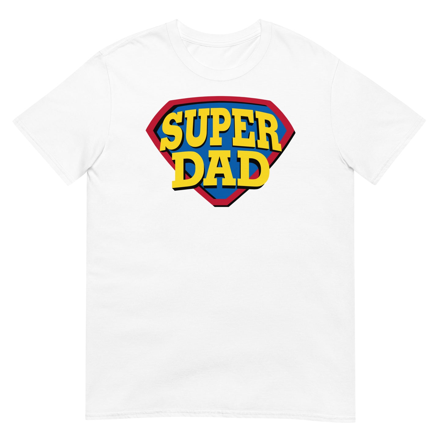 camiseta super dad papa blanca