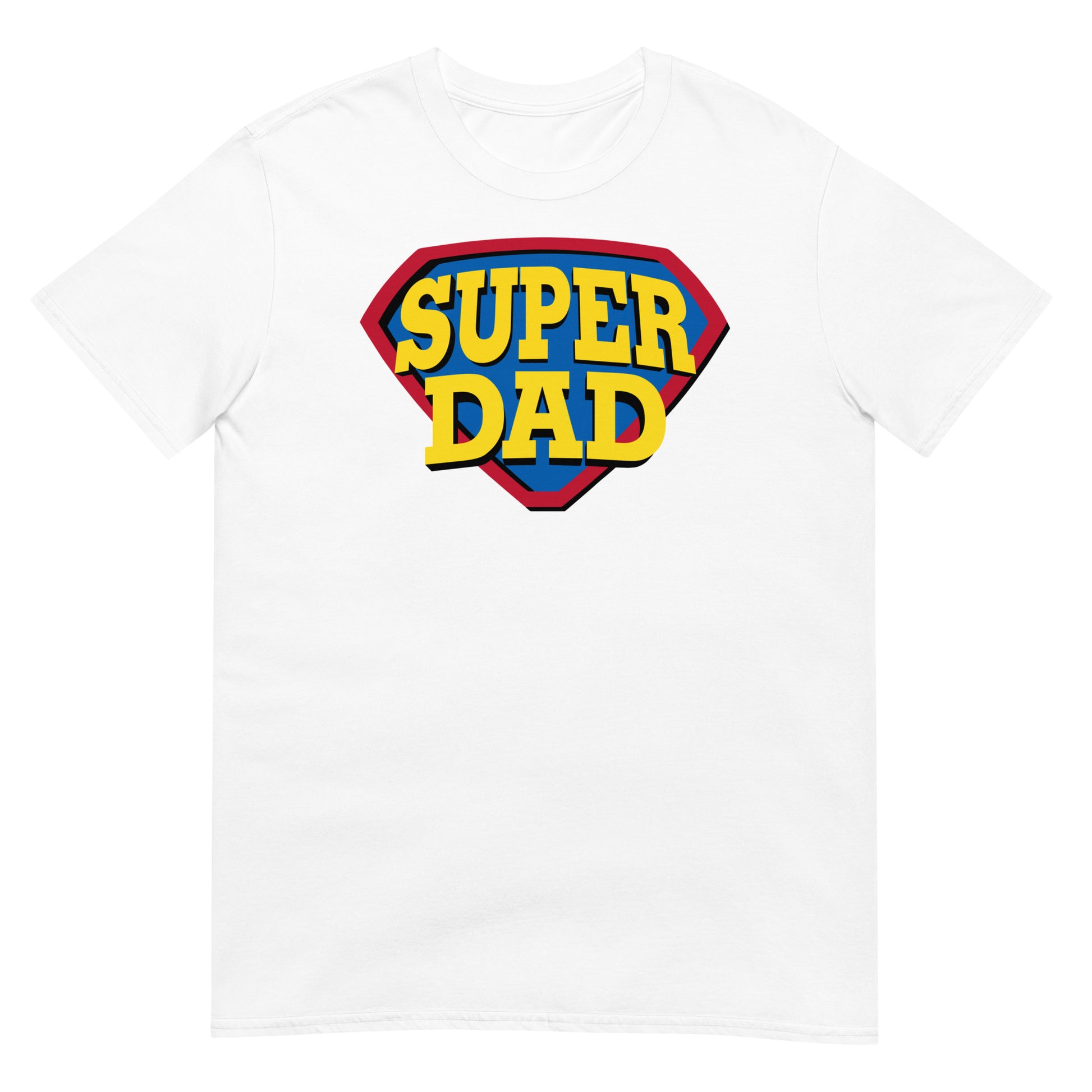 camiseta super dad papa blanca