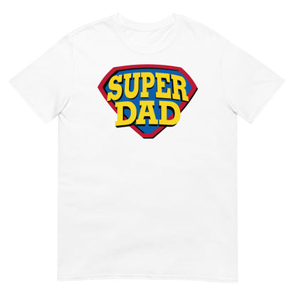 camiseta super dad papa blanca