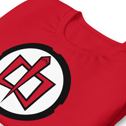 detalle de camiseta el gran heroe americano rojo