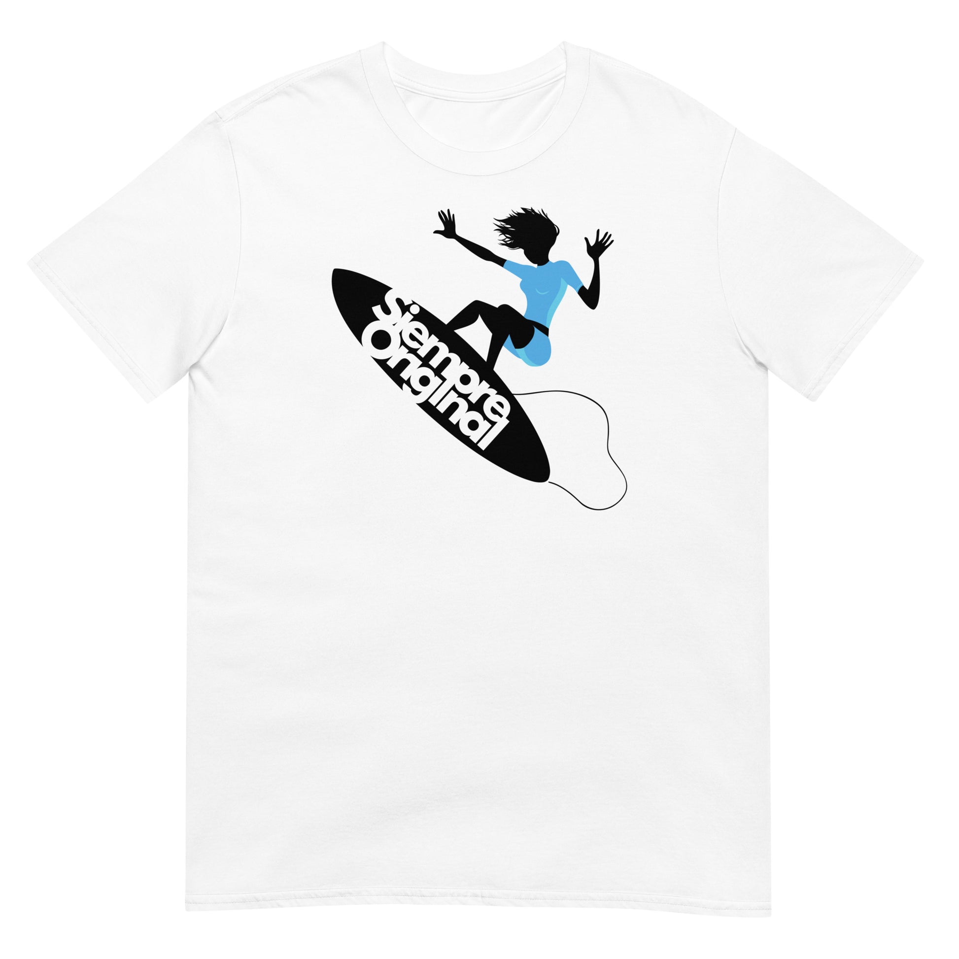 camiseta surf mujer tabla blanca