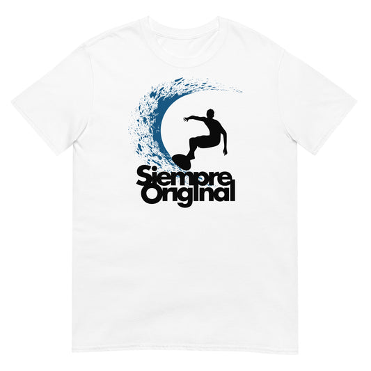 camiseta surf ola blanca