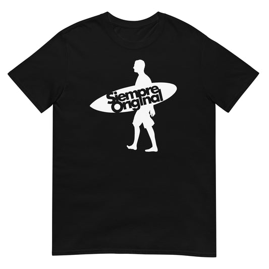 camiseta surfista tabla negra