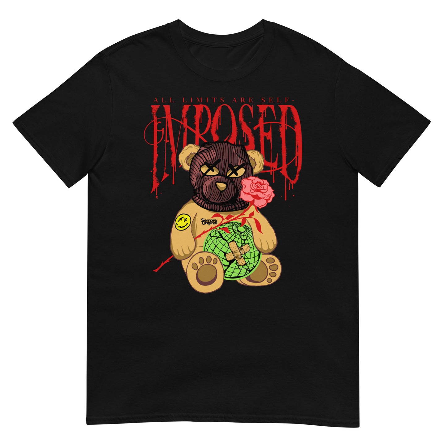 camiseta teddy bear all limits are self imposed siempre original urban en color negro