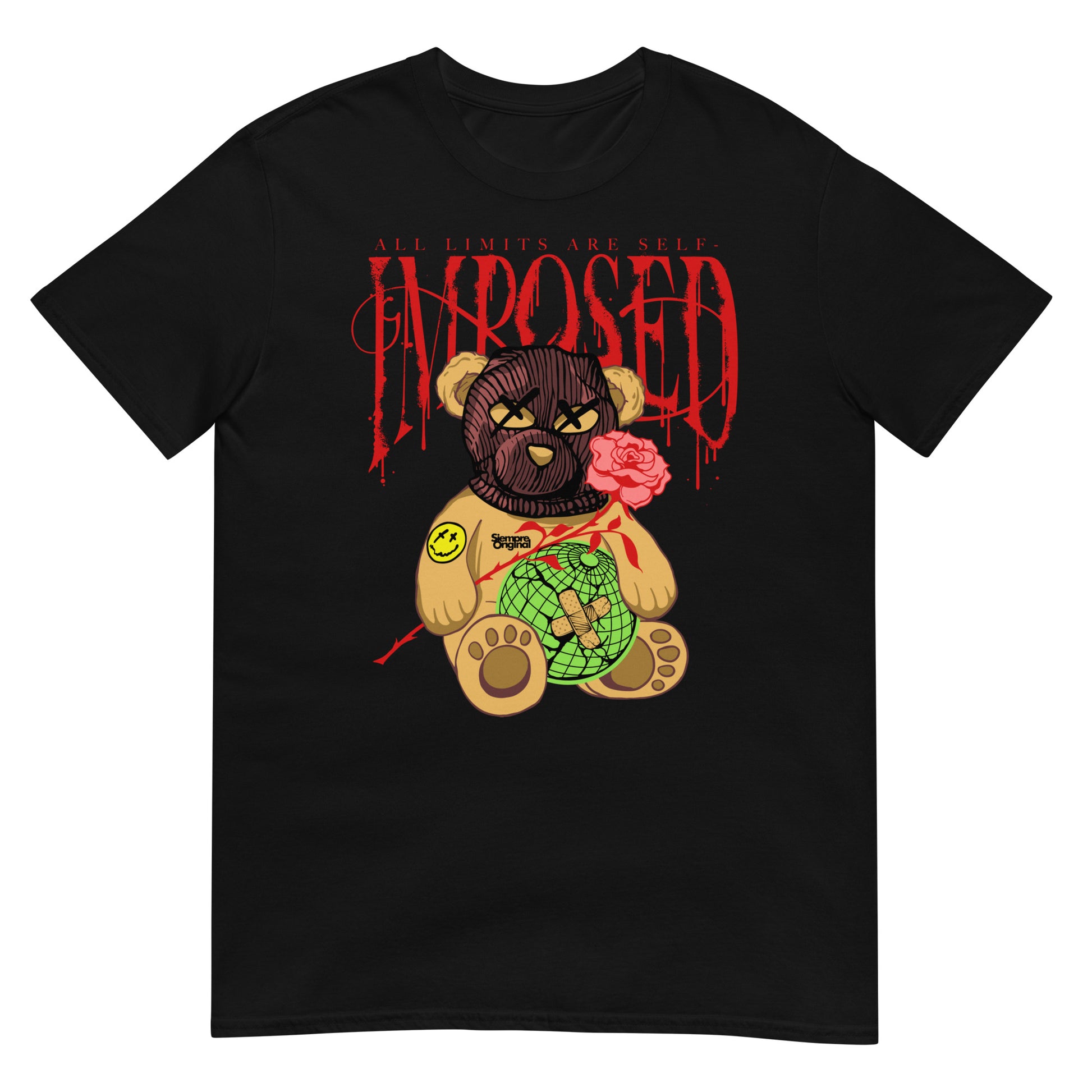 camiseta teddy bear all limits are self imposed siempre original urban en color negro