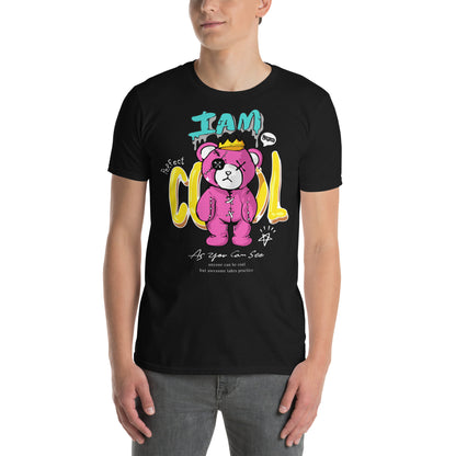 hombre con camiseta teddy bear cool negra